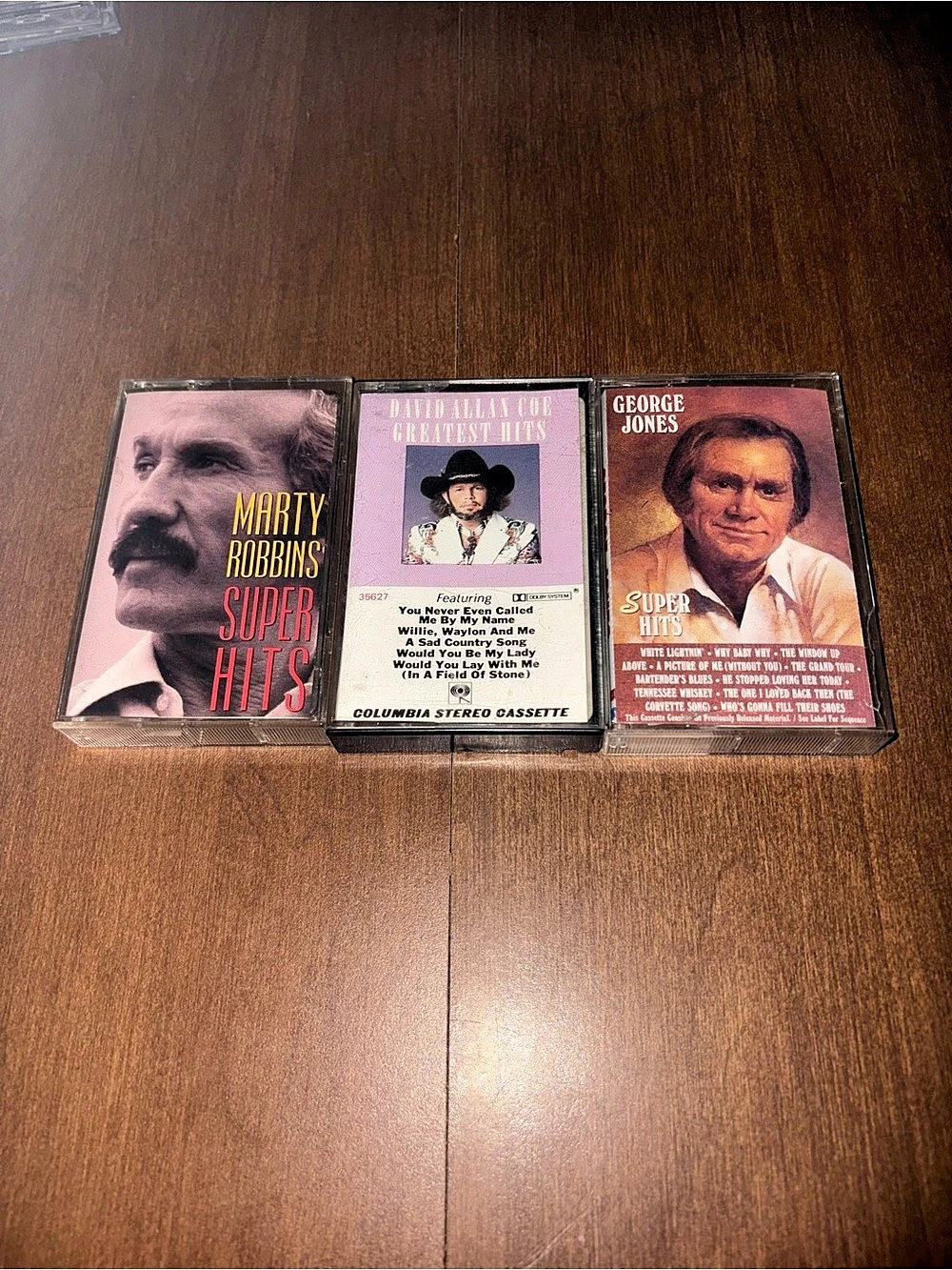 Classic Country Cassette Tape Lot - Marty Robbins, David Allan Coe, George Jones